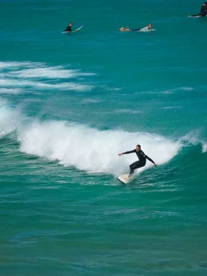 Surfing at Bondi Beach